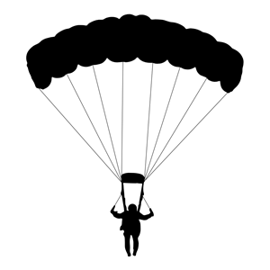 Parachuting Man Silhouette