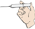 Hand and Syringe