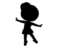 Little Girl Ballerina Silhouette