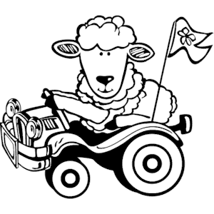Lamb in Car