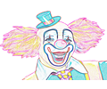 Colorful Clown Sketch