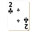 White deck: 2 of clubs