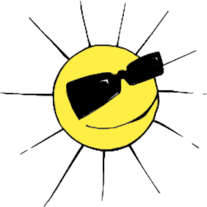Sun Wearing Glasses
