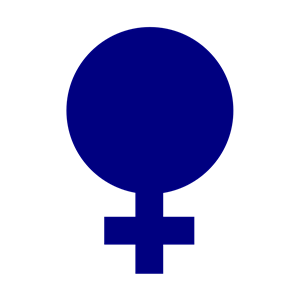 female gender symbol filled