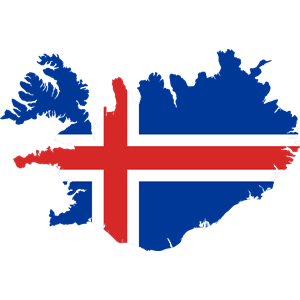 Iceland Flag Map