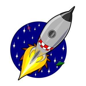 Animation of Kliponius-Cartoon-rocket using JavaScript