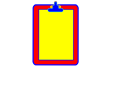 Yellow, Red, Blue Clipboard