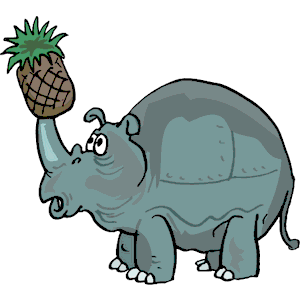 Rhino with Pineapple