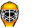Orange Hockey Goalie Mask
