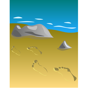 footprints in sand ganson