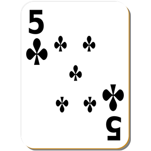 White deck: 5 of clubs