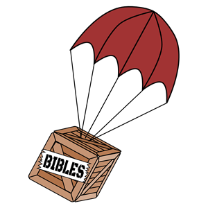 Parachute on Box of Bibles (by DT)