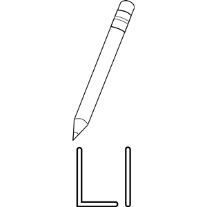 Letra L For Lapiz Para Colorear