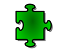 Green Jigsaw piece 05