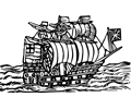Ship woodcut