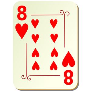 Ornamental deck: 8 of hearts