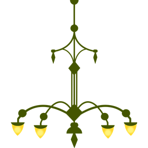 Ornate chandelier vectorized