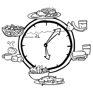 Food Clock - No Colour