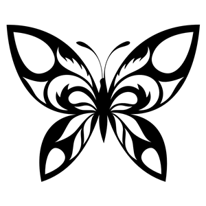 Tribal Butterfly Silhouette