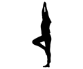 Female Yoga Pose Minus Ground Silhouette