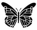 Segmented Butterfly Silhouette