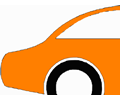 Orange Sedan