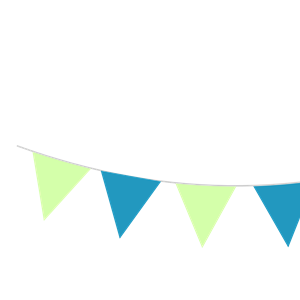 Bunting Teal and Green