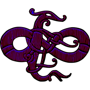 Stylised snake (colour)