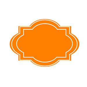 Decorative Label-orange