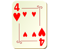 Ornamental deck: 4 of hearts