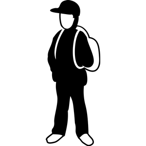 Simple schoolkid outline