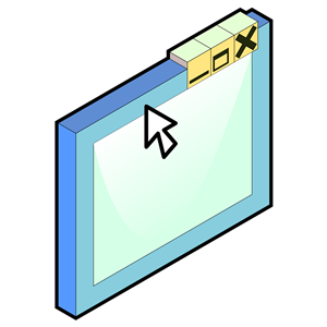 Isometric generic software window