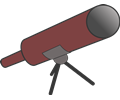 Simple Cartoony Telescope with Tripod