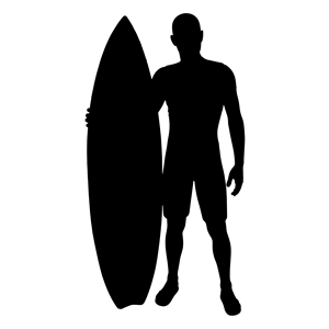 Surfer Boy Silhouette
