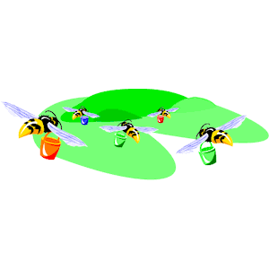Bees with Buckets