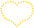 Heart Shaped Border with Yellow Stars