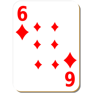 White deck: 6 of diamonds