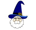 Wizard in Blue Hat
