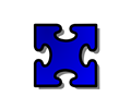 Blue Jigsaw piece 03
