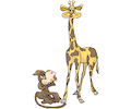Monkey with Giraffe