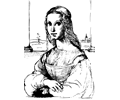 Raphael's sketch based on Mona Lisa