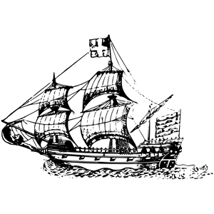 English man-o-war ship