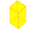 Yellow Transparent Cube