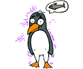 Penguin Thinking of Fish