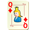 Ornamental deck: Queen of diamonds