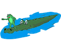 Frog on Alligator