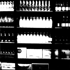 Shelves of drinks