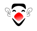 laughing clown face