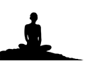 Meditating Woman Silhouette