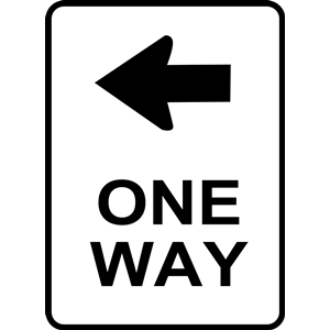 sign_one way